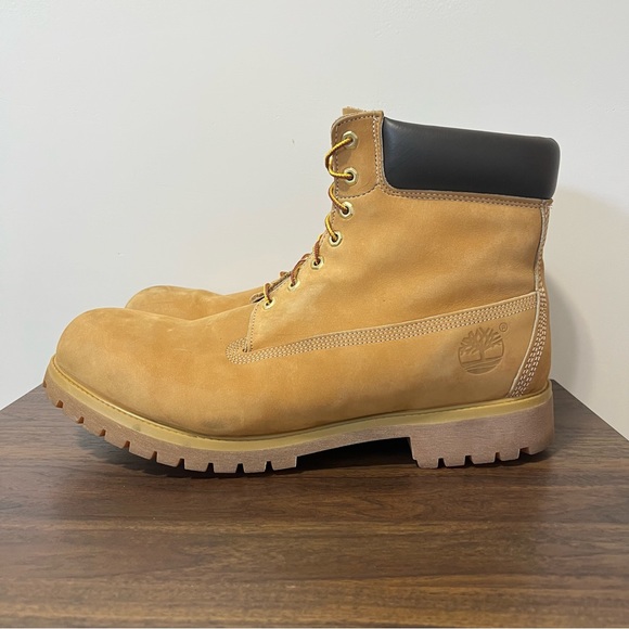 Timberland Men's 6-Inch Premium Waterproof Boot 10061 Wheat Nubuck Size 17 - Picture 2 of 12